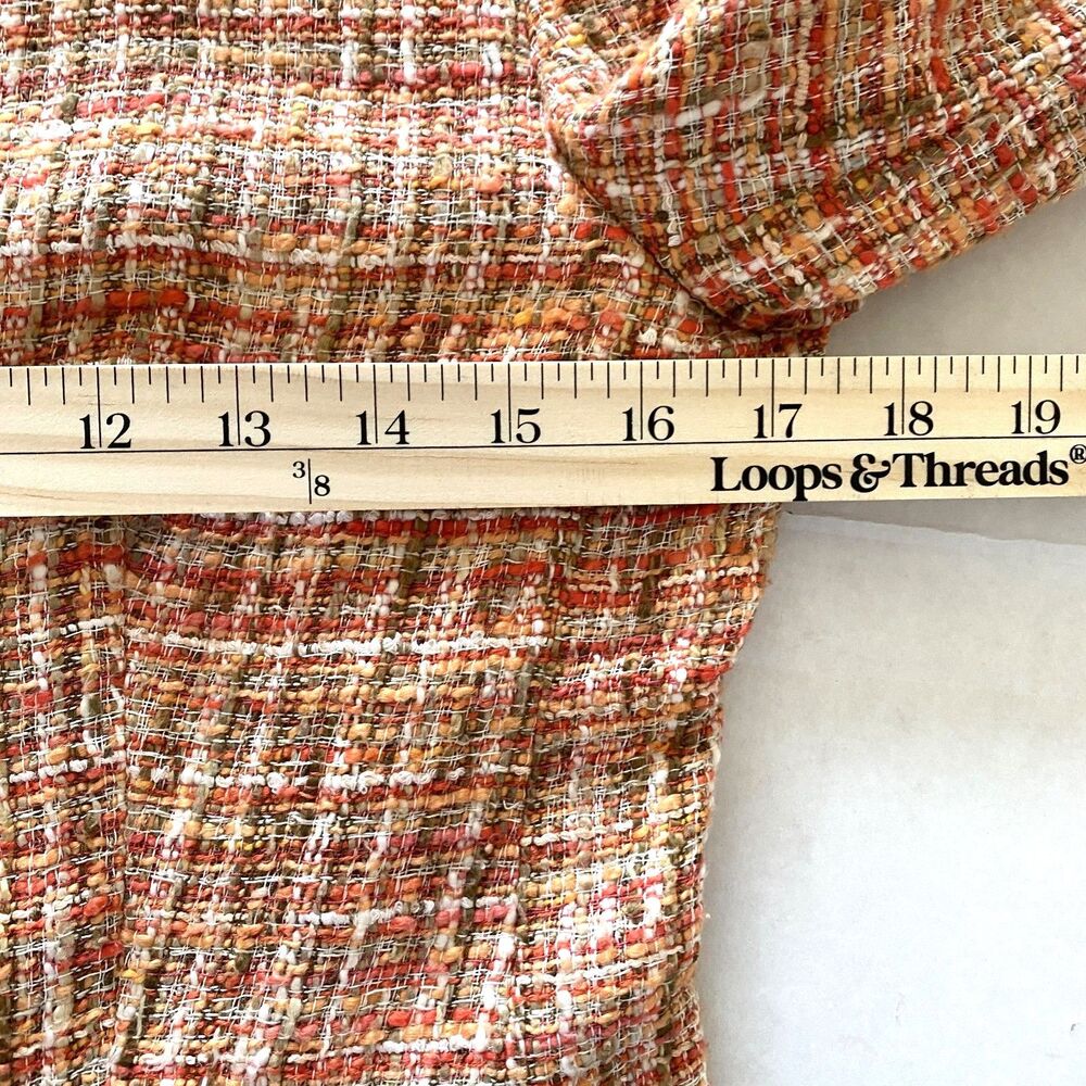 Dolce & Gabbana Orange Tweed Skirt Suit Archival Style 90 Y2K Old Money Clueless - Picture 7 of 15